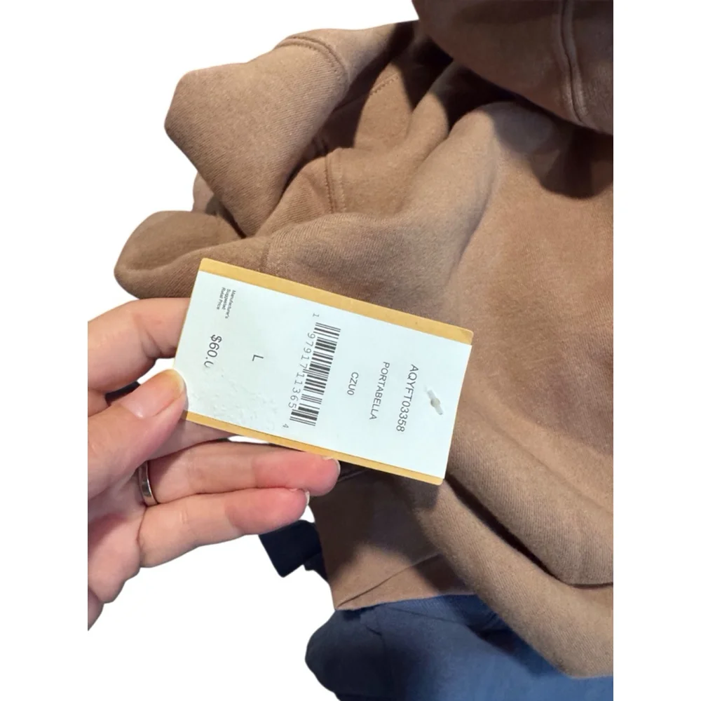 Men's Quiksilver Beige Hoodie Size L